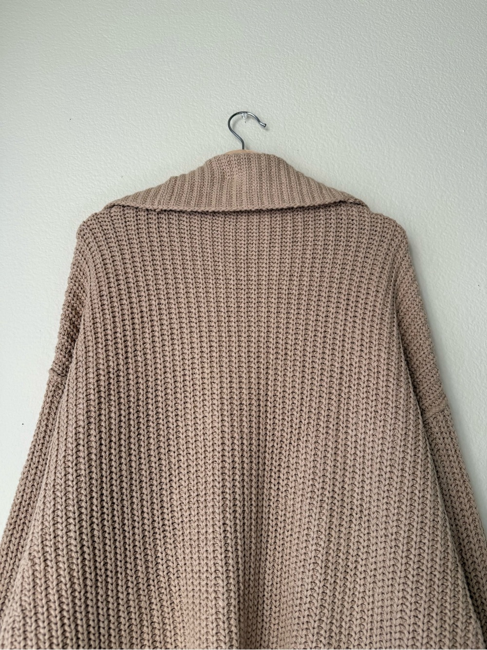 Free People Taupe Chunky Collared Button Cardigan - Picture 10 of 11